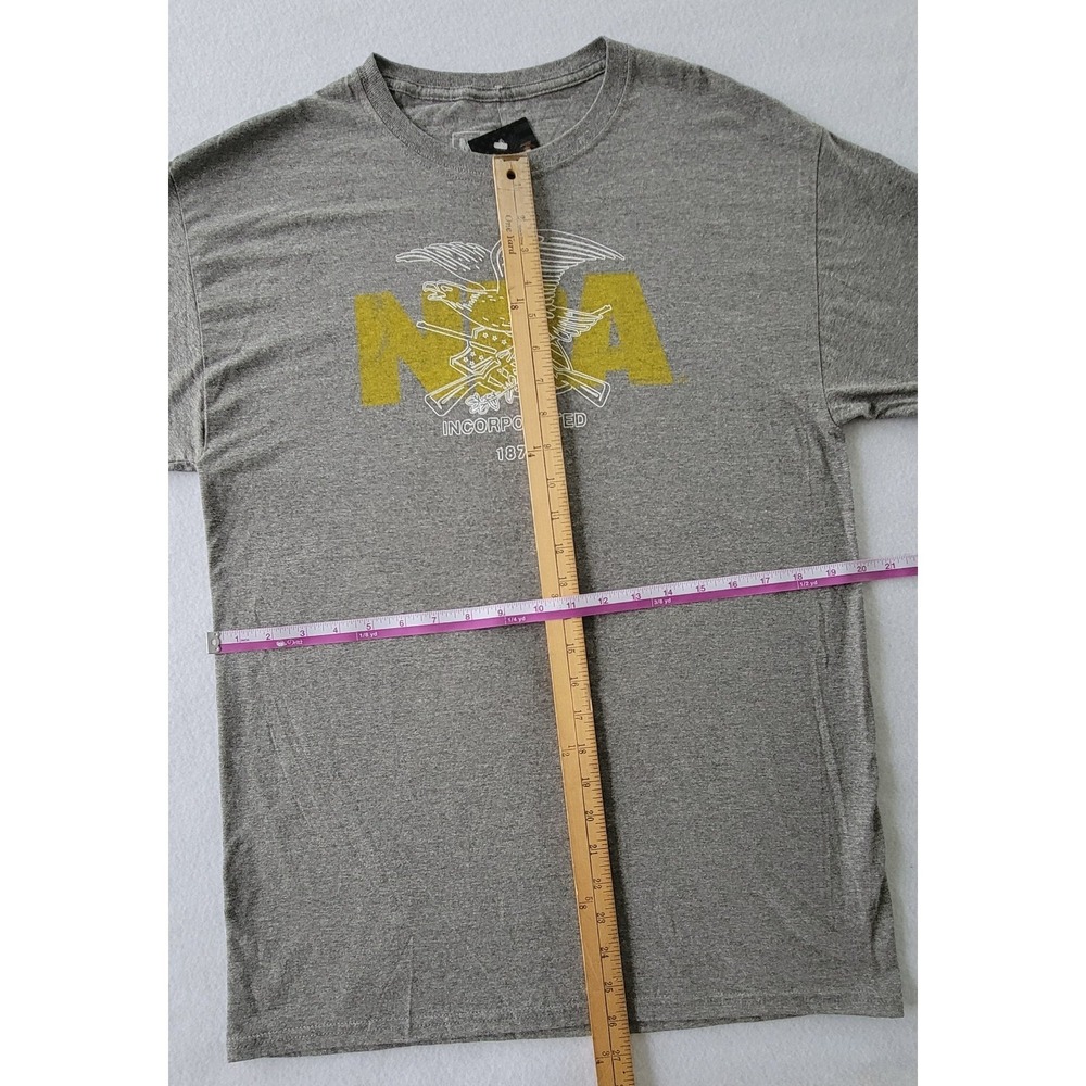 NRA T-Shirt strength cotton Men Size M Color Grey. - Picture 2 of 6